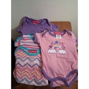 Baby Paris Bodysuit Bundle 4 Pieces Casual Girls 3-6 months Pink